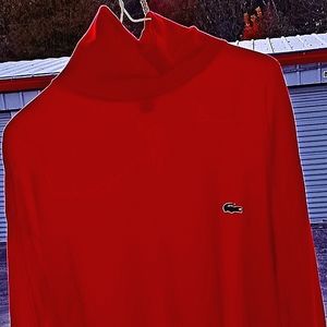 XL IZOD Lacoste Red Turtleneck
